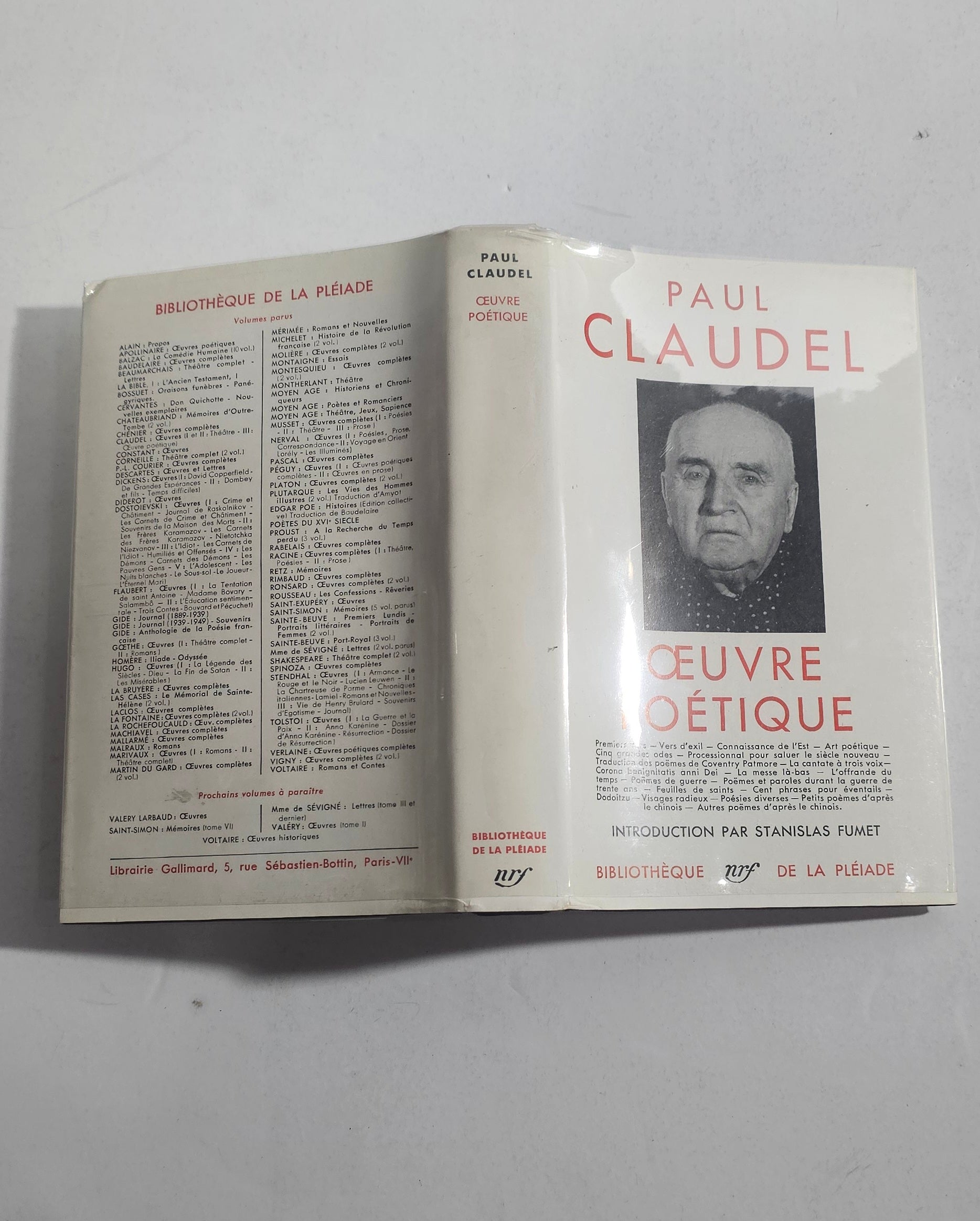 iolibrocarmine oeuvre poetique gallimard Paul Claudel Bibliotheque de la pleiade 
