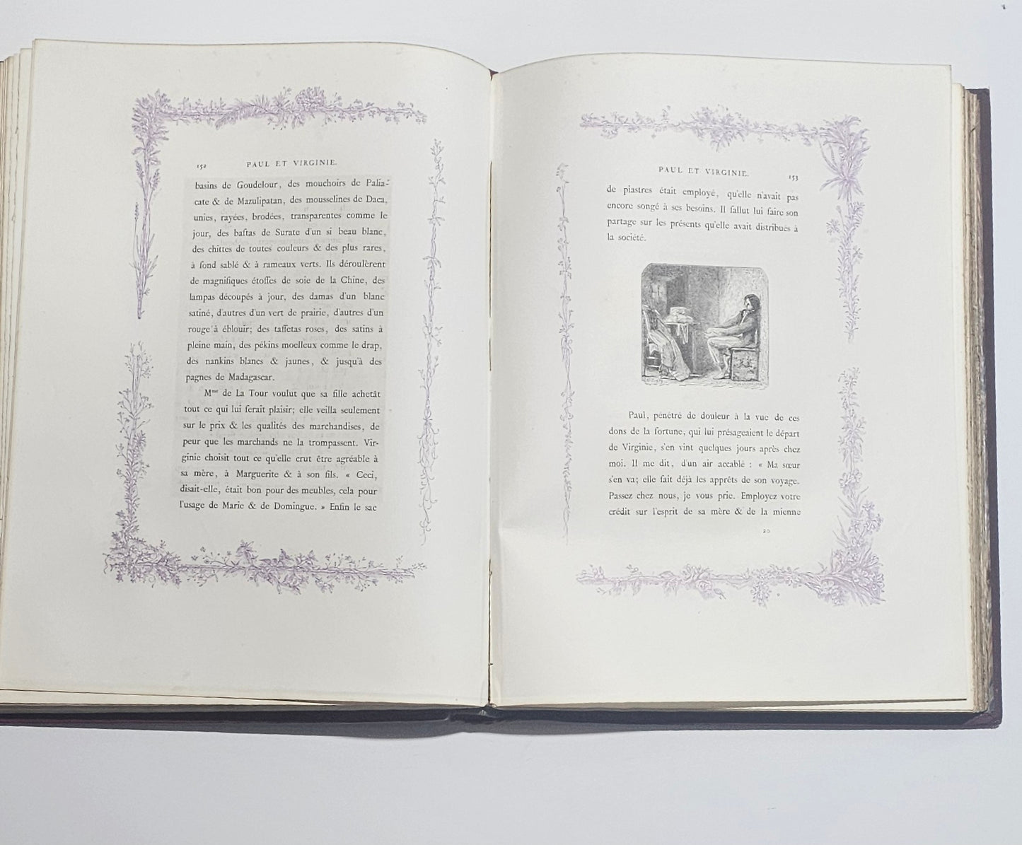 Paul et Virginie libro antico illustrato Lemerre De La Charlerie Parigi - IOLIBROCARMINE
