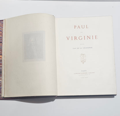 Frontespizio Paul et Virginie Parigi Alphonse Lemerre