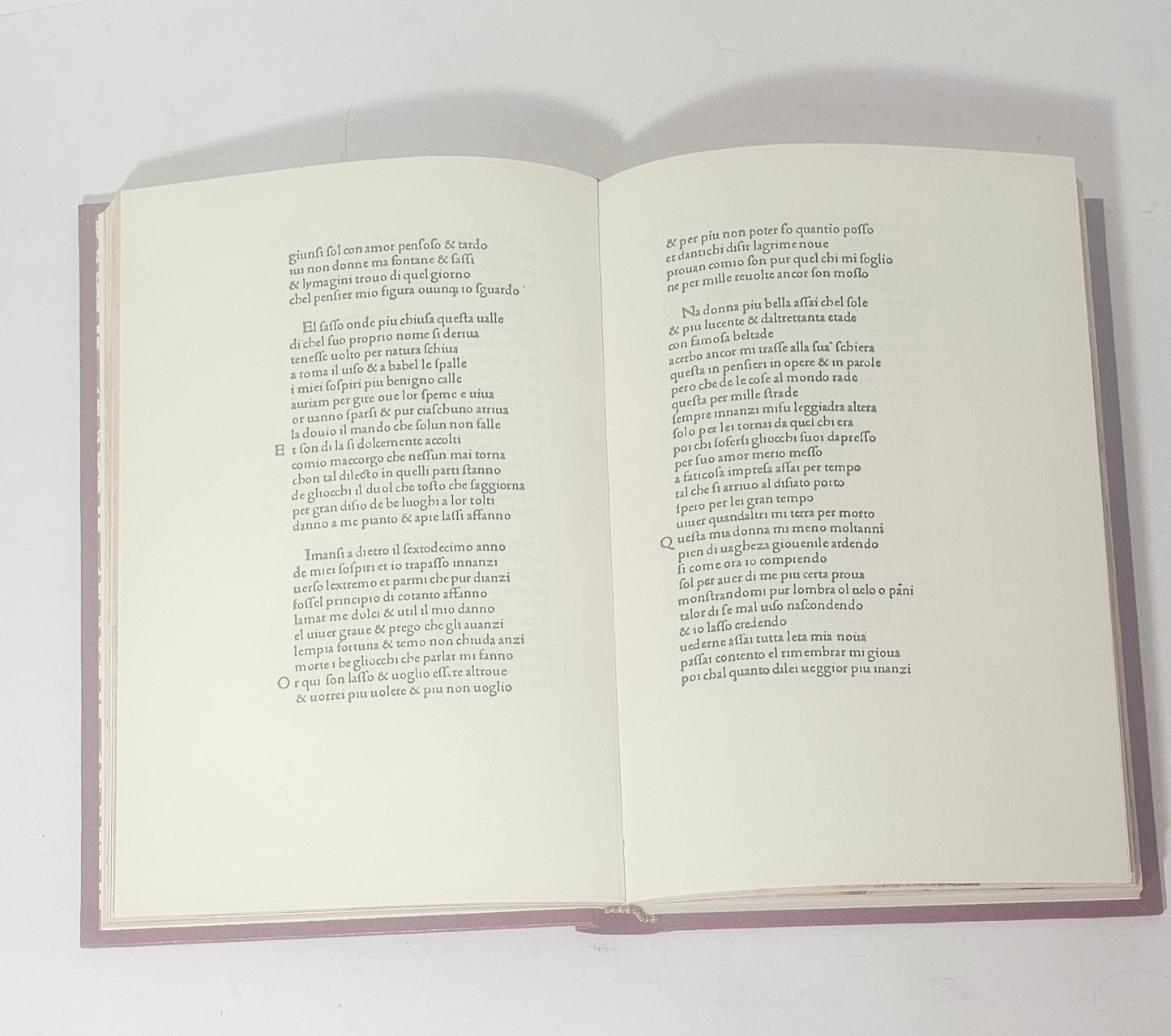 Pagine interne del Canzoniere di Francesco Petrarca riproduzione anastatica dell'incunabolo del 1470