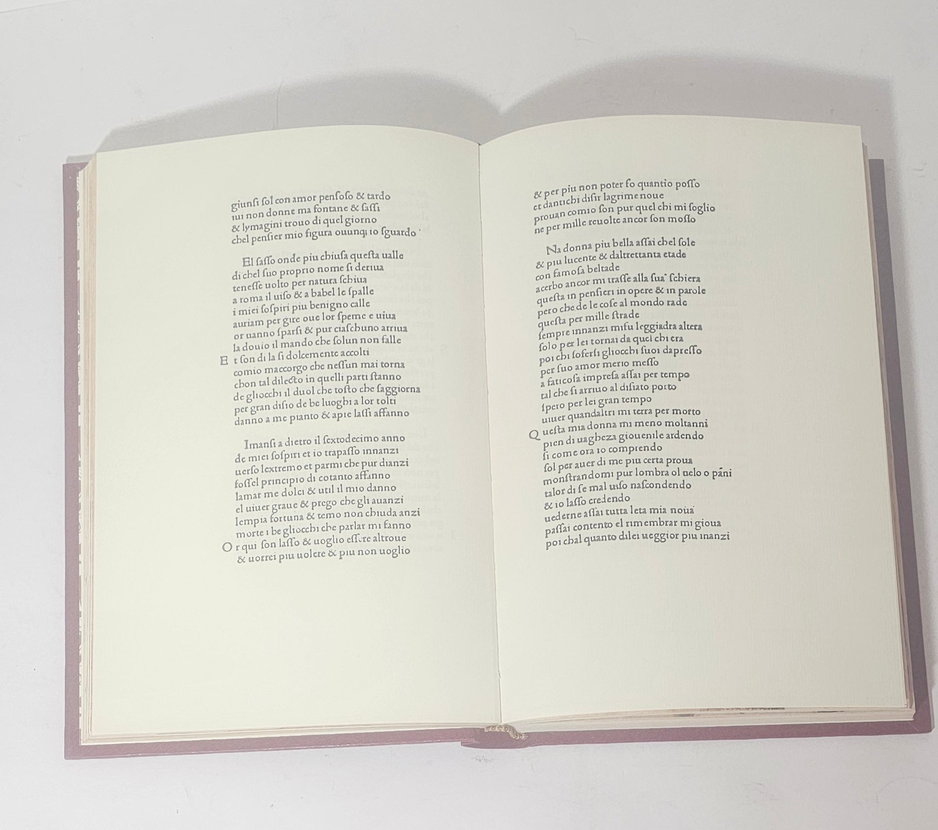 Pagine interne del Canzoniere di Francesco Petrarca riproduzione anastatica dell'incunabolo del 1470