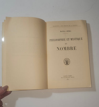 Frontespizio del libro Philosophie et Mystique du Nombre Payot Paris 1971 iolibrocarmine
