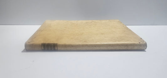 Dorso libro antico pergamena Naviglio Brescia 1777