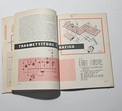 Schema elettronico trasmettitore telegrafico presente nel libro Radiotelefoni a transistor io libro carmine