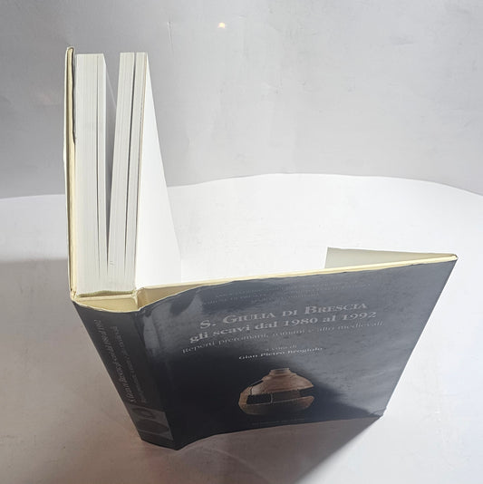 S Giulia di Brescia gli scavi dal 1980 al 1992 reperti preromani romani e altomedievali libro archeologia taglio superiore