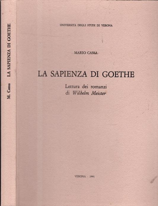 La Sapienza Di Goethe Lettura Dei Romanzi Di Wilhelm Meister