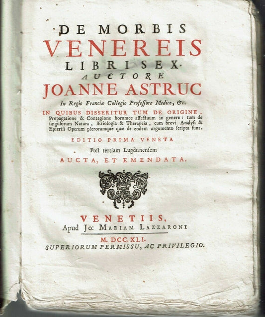 De Morbis Venereis Libri Sex 1741