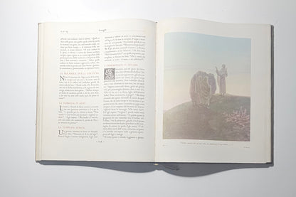 Pagina illustrata con scena evangelica nel libro I Santi Evangeli io libro carmine