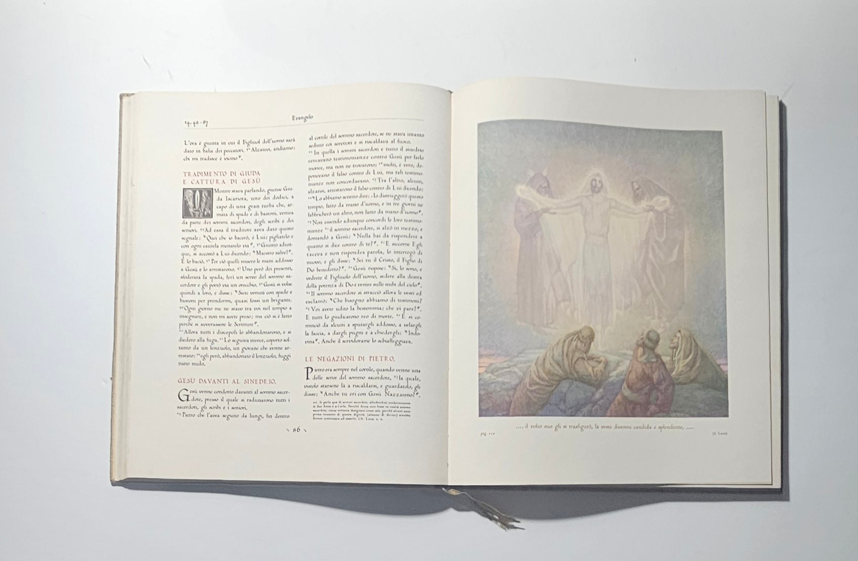 Illustrazione religiosa a colori nel volume I Santi Evangeli io libro carmine