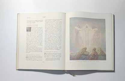 Illustrazione religiosa a colori nel volume I Santi Evangeli io libro carmine