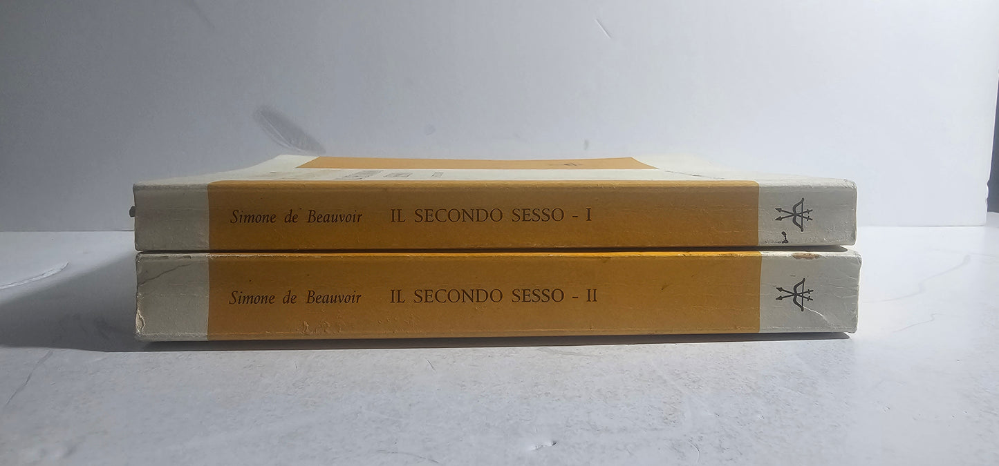 Dorsi originali dei due volumi de Il Secondo Sesso di Simone de Beauvoir Iolibrocarmine