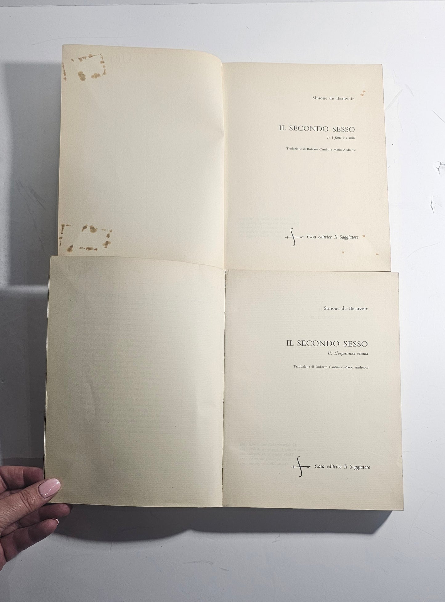 Simone de Beauvoir Il Secondo Sesso opera completa in due volumi Il Saggiatore Iolibrocarmine