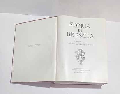Storia di Brescia opera completa in 5 volumi rilegatura editoriale rossa titolo 