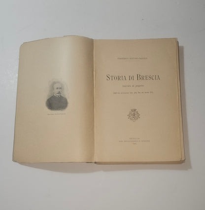 Frontespizio del volume Storia di Brescia narrata al popolo 1909 iolibrocarmine
