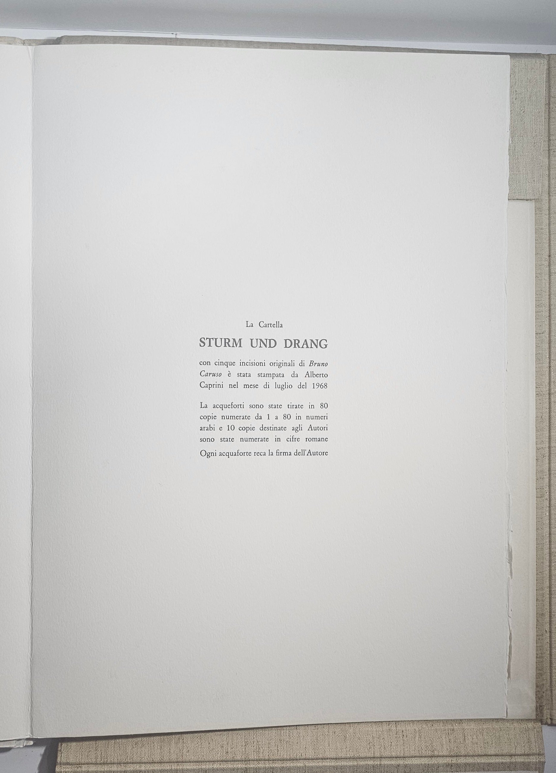 iolibrocarmine colophon tiratura limitata acqueforti Bruno Caruso
