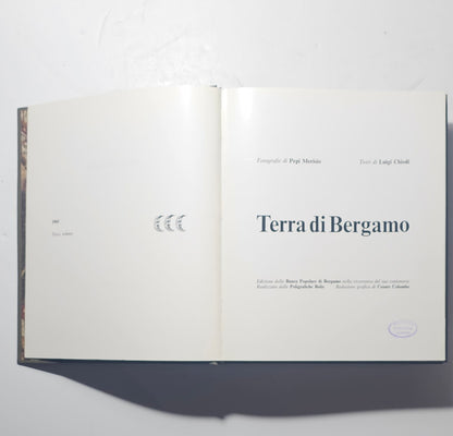 Frontespizio del volume Terra di Bergamo edizione Banca Popolare di Bergamo iolibrocarmine