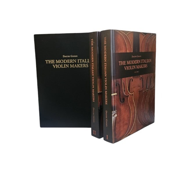 Cofanetto editoriale con i due volumi The Modern Italian Violin Makers Dmitry Gindin iolibrocarmine