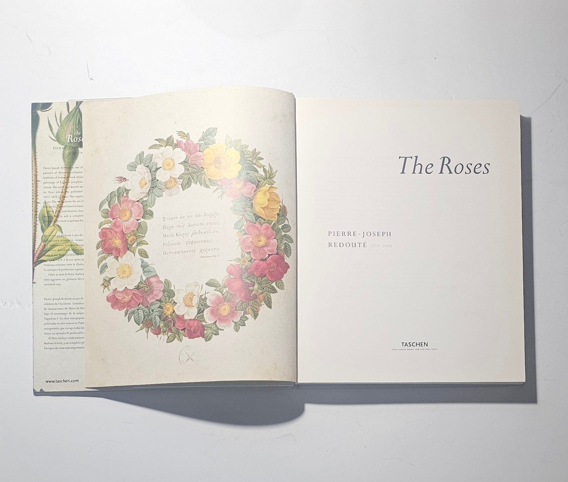 Frontespizio The Roses Pierre Joseph Redoute Taschen iolibrocarmine