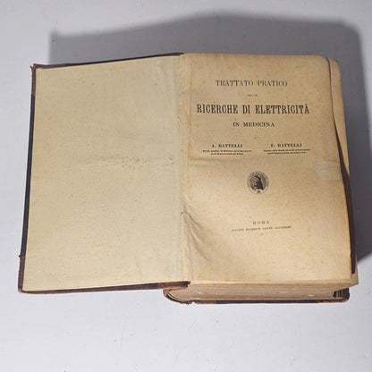 Libro antico elettromedicina Battelli
