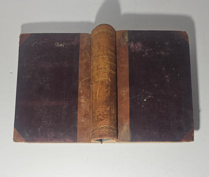 Libro antico elettromedicina dorso mezza pelle titolo in oro
