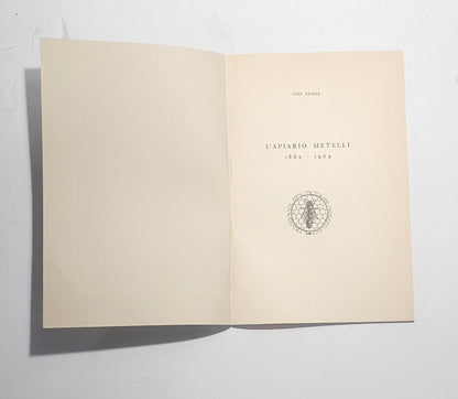 Frontespizio del libro storico sull’Apiario Metelli e l’apicoltura italiana