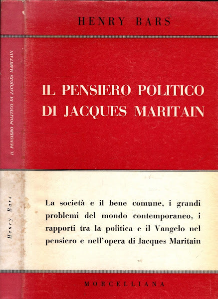 IL PENSIERO POLITICO DI JACQUES MARITAIN - HENRY BARS