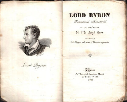 LORD BYRON FRAMMENTI CRITICO-STORICI