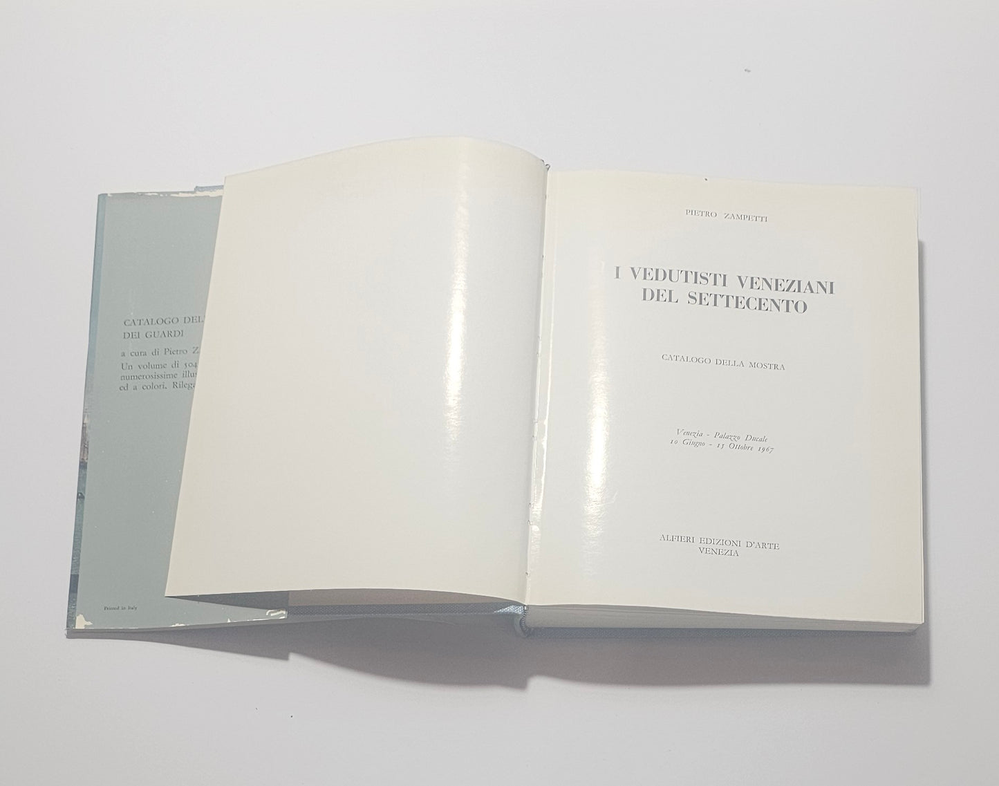 Frontespizio catalogo mostra Venezia 1967 vedutismo veneziano io libro carmine
