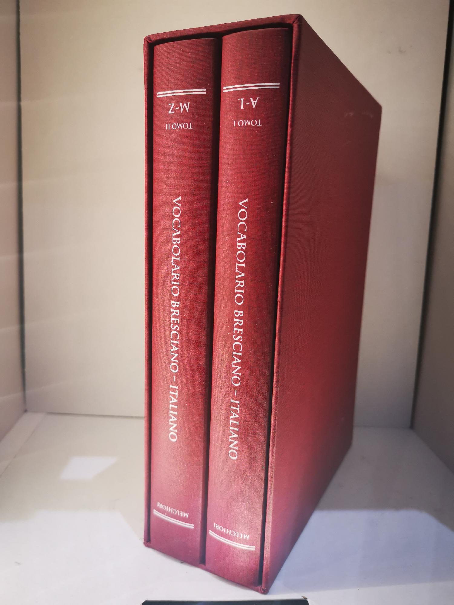 Cofanetto Vocabolario Bresciano Italiano Melchiori due volumi iolibrocarmine