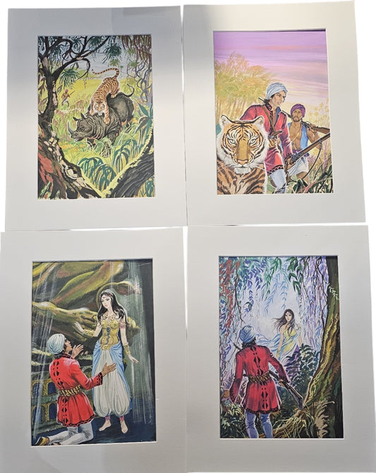 5 disegni originali di Antonio D'agostini per Malipiero