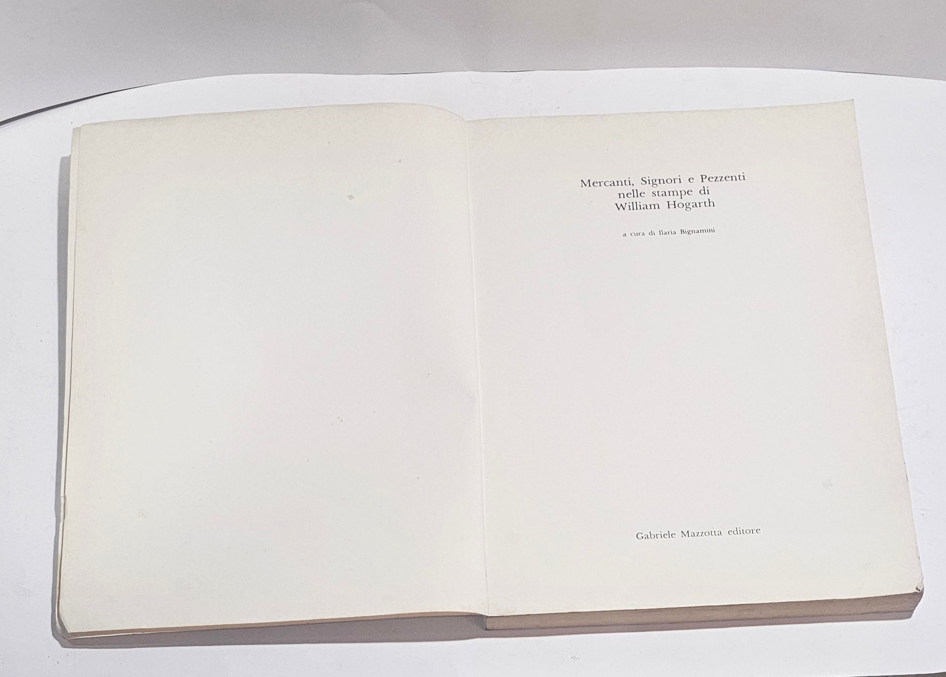 Frontespizio libro Hogarth Mercanti Signori e Pezzenti