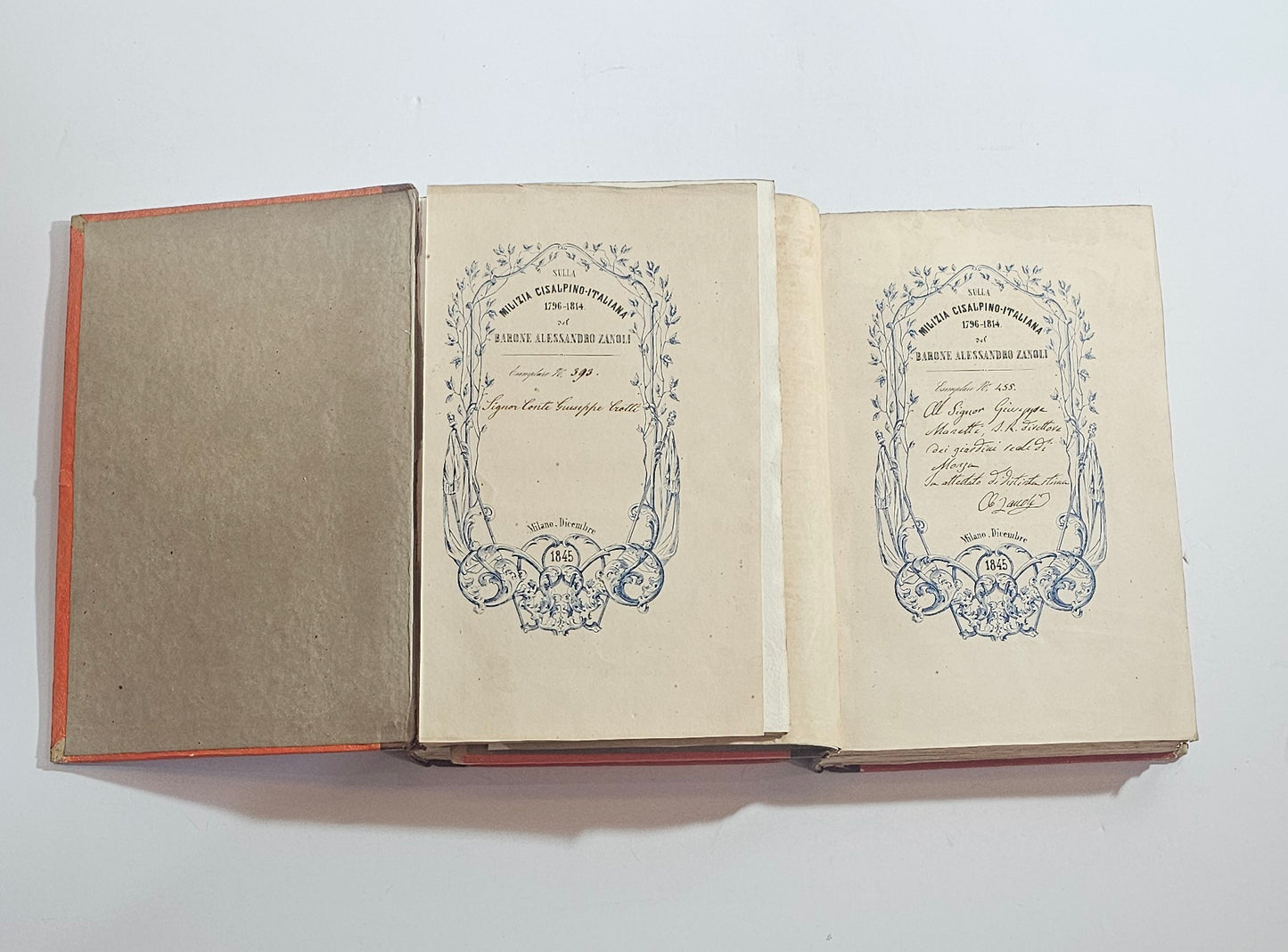 zanoli milizia cisalpino italiana pagine interne firme documento storico