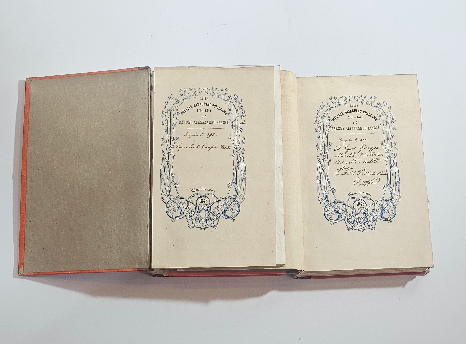 zanoli milizia cisalpino italiana pagine interne firme documento storico