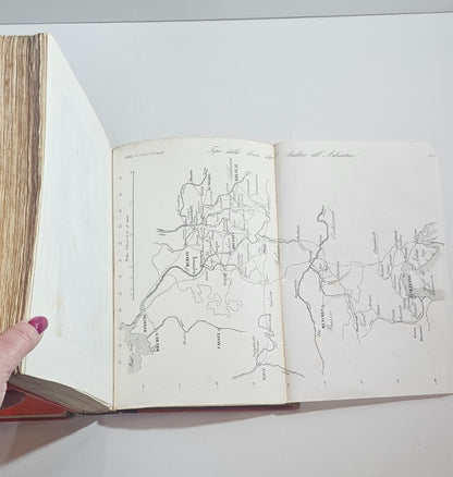 zanoli milizia cisalpino italiana mappa interna libro antico