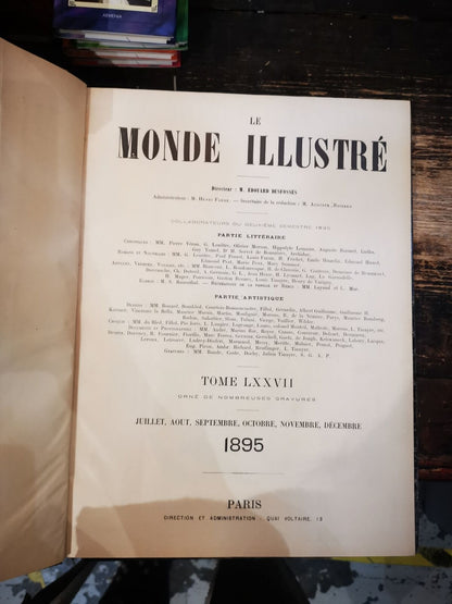 LE MONDE ILLUSTRE 1895 DUE VOLUMI - IOLIBROCARMINE