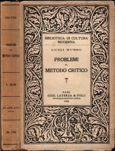 PROBLEMI DI METODO CRITICO - LUIGI RUSSO** - IOLIBROCARMINE